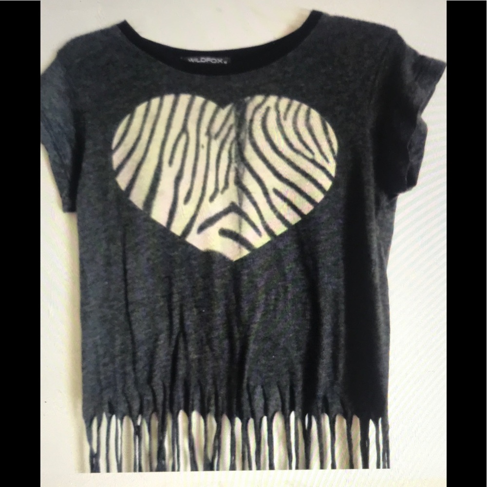 Boutique: Animal print fringe crop shirt.2 for $10